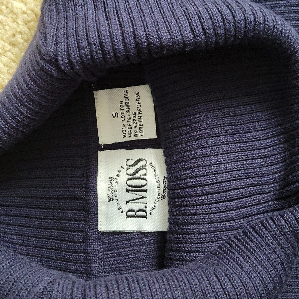 B.Moss Sleeveless Cowl Neck Sweater - Picture 2 of 6